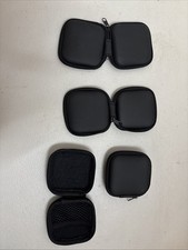 3x3 Electronic Organizer Case, 4Pcs Hard Square Travel Carrying Case Black