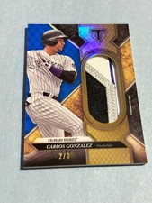 2017 Topps Triple Threads - Carlos Gonzalez #SJR-CGO Unity Jumbo Relic 2/3