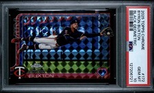 2025 Topps Chrome Byron Buxton #172 Black Geo /10 Minnesota Twins PSA 10 Pop 1