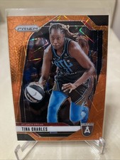 Tina Charles 2024 Panini Prizm WNBA Orange Laser Prizm Card #36 Atlanta