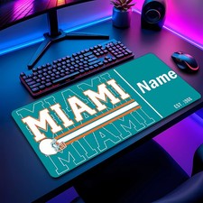40 90cm Customizable Miami football mouse pad   Non-slip rubber desk mat   High-