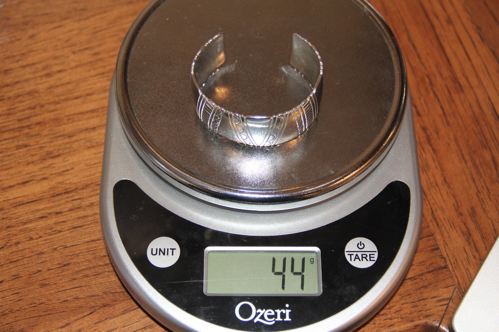 Solid Sterling Silver Wide Etched Cuff. Gorgeous … - image 11