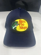 Bass Pro Shops Unisex  Navy Blue Mesh Trucker Cap Snapback Gone Fishing
