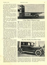 1921 O.B. Electric Vehicles News Story: Long Island City, New York - GE Motors