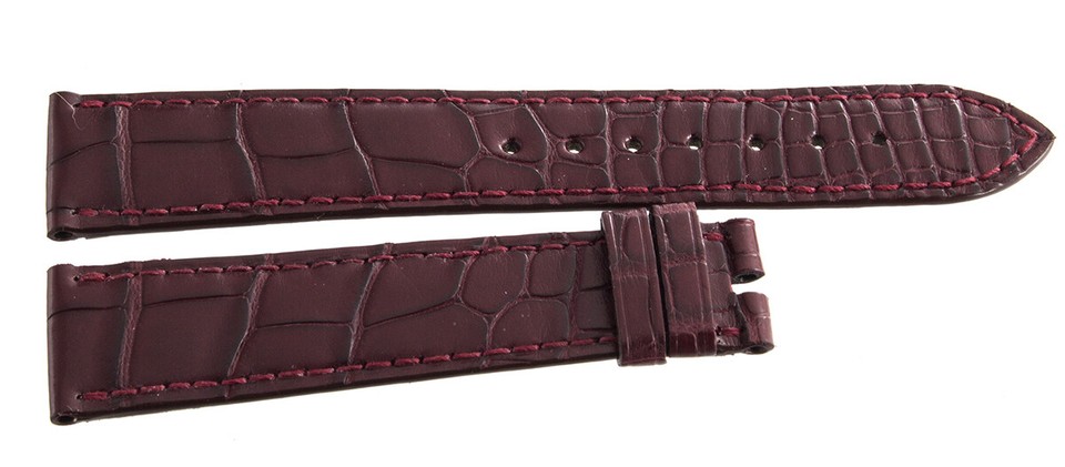 Bracelet De Montre Chopard 19mm - Cuir Alligator Rose, Boucle Déployante, Neuf Sans étiquette