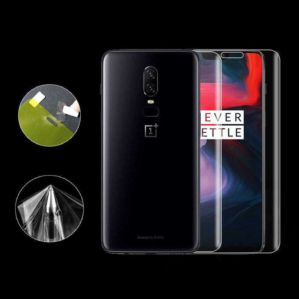 Front Back Full Cover Soft Film For Oneplus 7T Pro 6 5T 3T Screen Protector Lot - Image 2 of 4