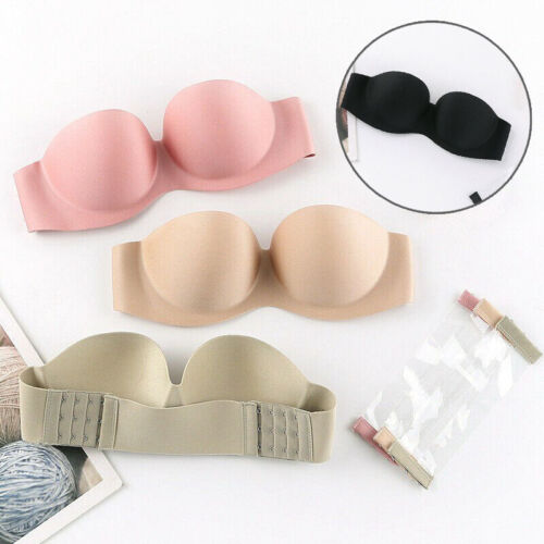 Reggiseno Senza Spalline Donna Sposa Invisibile Trasparente Schiena Push Up Multiway Imbottito - Foto 2 di 18
