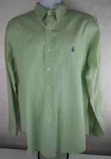 Ralph Lauren Classic Fit Men s 16 1/2 L Shirt Button Up Long Sleeve Green Used