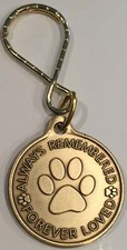 Always Remembered Forever Loved - A True Friend Dog Pet Memorial Keychain Recove