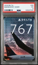 2016 Delta Air Lines Pilot Card #44 Boeing 767-300ER PSA 5 ONLY 1 Graded POP 1