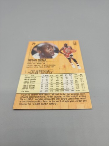 Michael Jordan 1990 91 Fleer NBA Michael Chicago Bulls HOF 29 Basketball - 第 5/6 張圖片