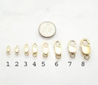 Solid Real 14K Yellow Gold Lobster Claw Clasp Lock for Bracelet Chain Necklace