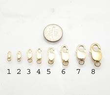 Solid Real 10K Yellow Gold Lobster Claw Clasp Lock for Bracelet Chain Necklace