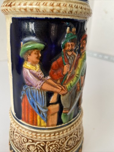 Vintage German Lidded Beer Stein with Thorens Swiss Music Box Base Switzerland - Picture 7 of 12