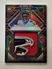 2021 OBSIDIAN VOLCANIC ELECTRIC ETCH RED KYLE PITTS RELIC 1/10 NASTY PATCH