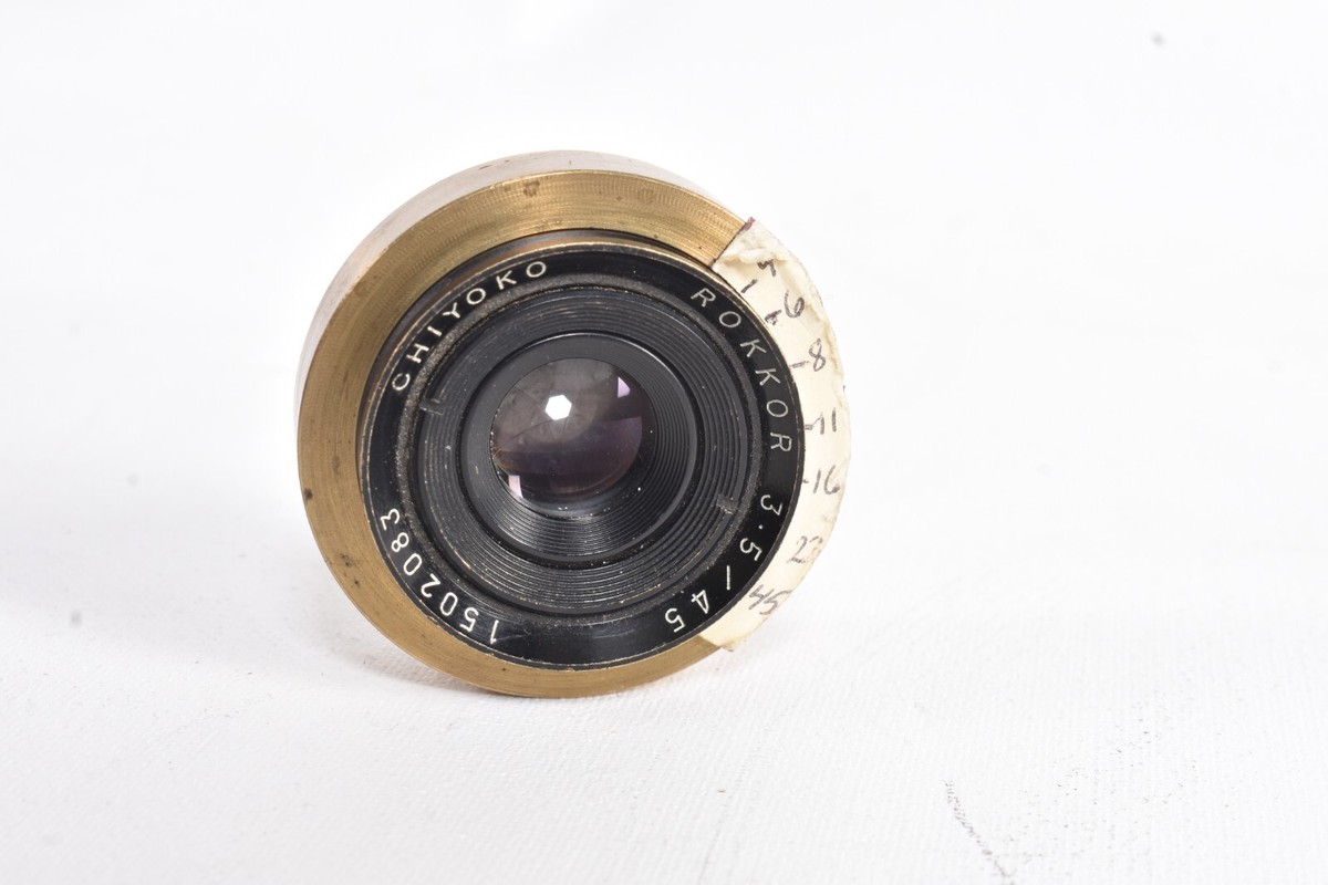 Super Rare Vintage (MINOLTA) CHIYOKO ROKKOR 45mm f 3.5 BRASS