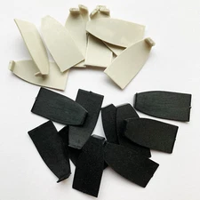 10 Sets Double Bass Bow Tip Material Plastic Black Tip White Tip Making Parts