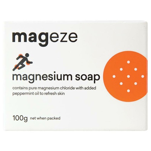 Mageze Magnesium Soap 100g Relax Soothe Sore Aching Muscles Magnesium