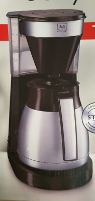 Melitta Kaffeemaschine Easy Top Therm Steel schwarz edelstahl kanne