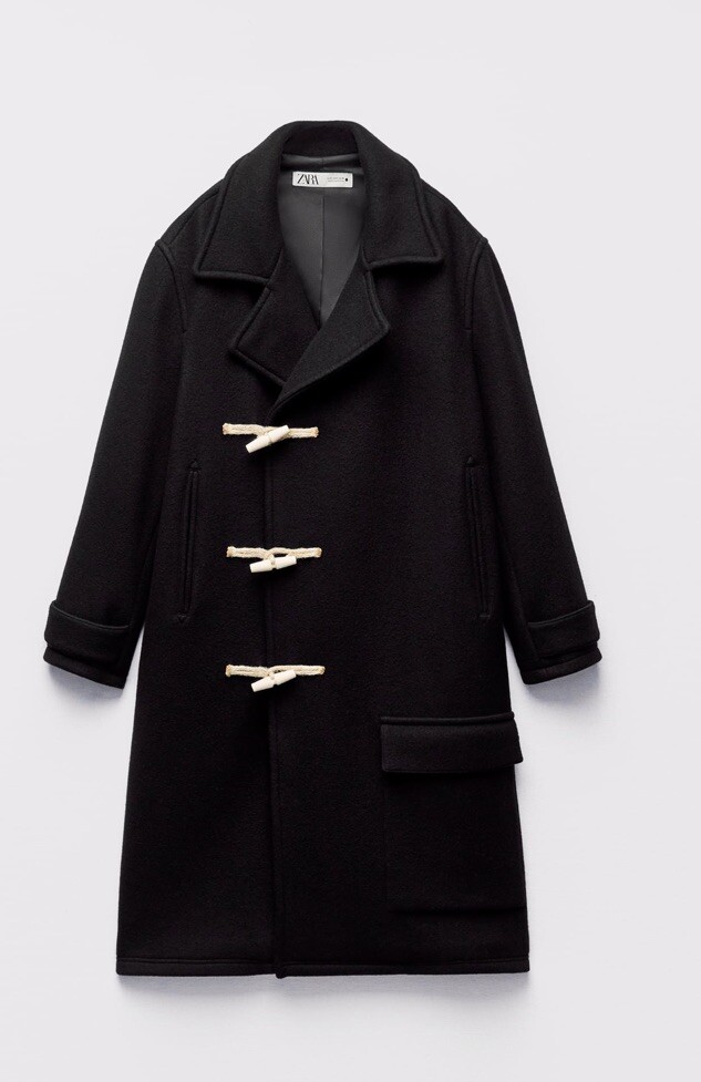 ALTRA CAPPOTTO ZARA MISTO LANA CON TOGGLES EDIZIONE LIMITATA NERO FW24 M REF. 3057 783