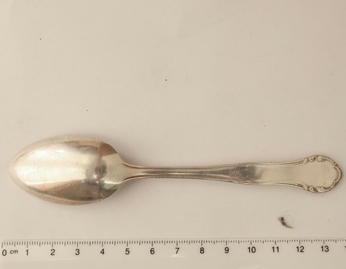 Seis cucharaditas antiguas, plata años 90, trébol - Imagen 3 de 4