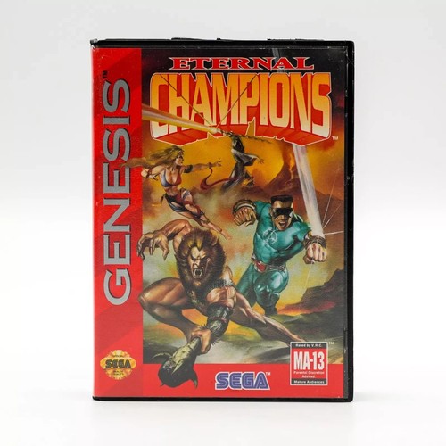 SEGA Genesis Eternal Champions Videospiel & Handbuch Great Warriors Fighting 1993
