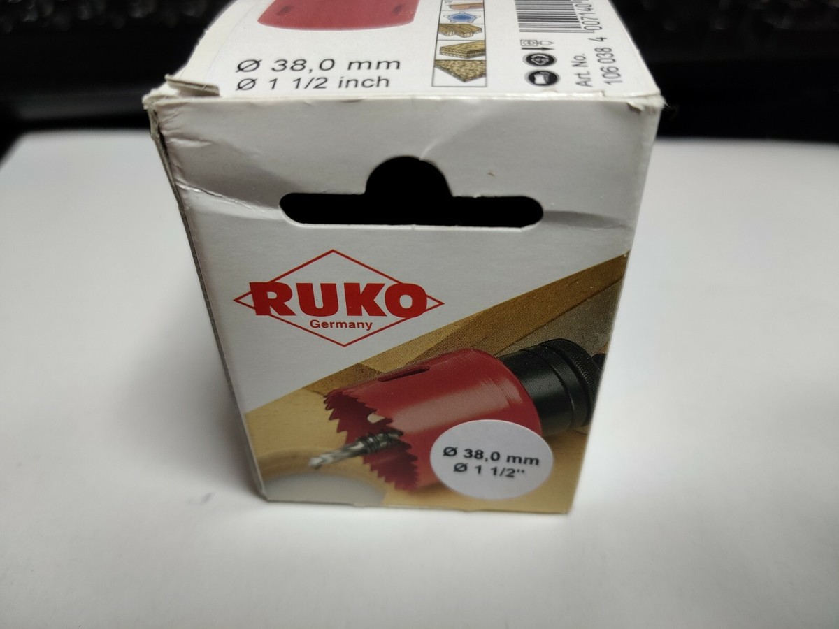 RUKO 106038 High Speed Steel Bi-Metal Hole Saw 1 1/2