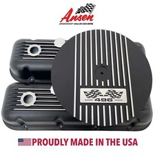 496 Big Block Chevy Finned Black Valve Covers 13 Air Cleaner Kit - Ansen Usa 496 Big Block Chevy Finned Black Valve Covers 13 Air Cleaner Kit - Ansen Usa