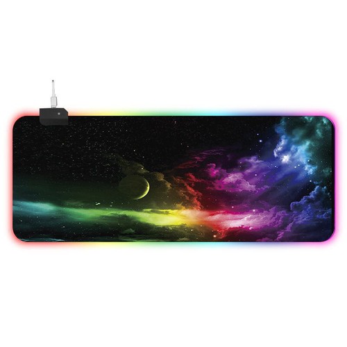 Extra Large Soft Gaming Mouse Pad Colorful RGB Oversized Glowing Mousepad - Picture 2 of 11