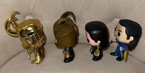 Vaulted Marvel Ragnarok Dark World Chrome- LOKI Funko Pop! Lot Vinyl Figure OOB - Picture 3 of 12