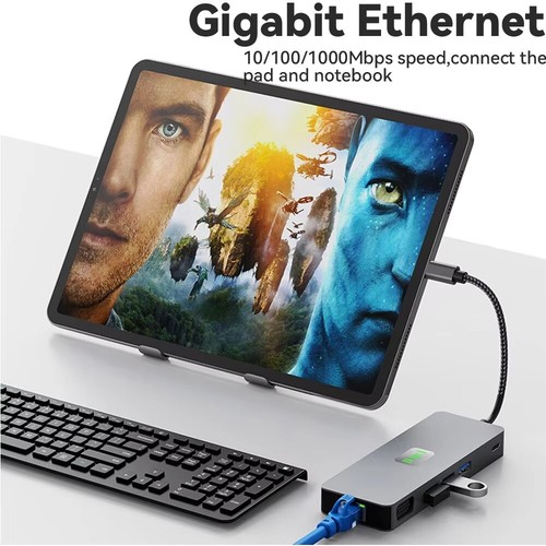 11 in 1 Tebe MST USB-C Hub Type-c to HDMI-adapter DP VGA Gigabit Ethernet 10Gbps - Picture 3 of 12