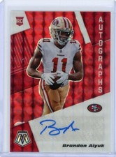 2020 Panini Mosaic Football Choice Red Fusion Rookie Auto #RA10 Brandon Aiyuk