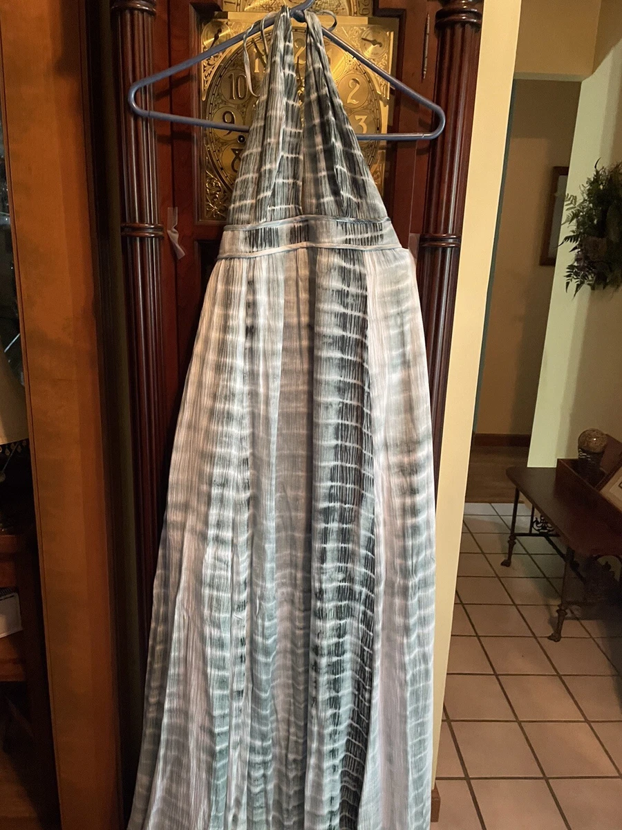 Tie dye halter maxi dress top