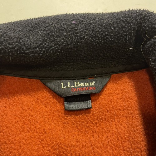 Vintage LL Bean Outdoors Mountain Deep Pile Fleece Full Zip Jacket M Orange RARE - Picture 3 of 10