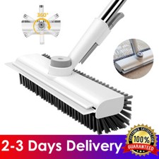 3 in1 Long Handle Floor Scrub Brush Stiff Bristles Brush Tile Deck Cleaning Tool