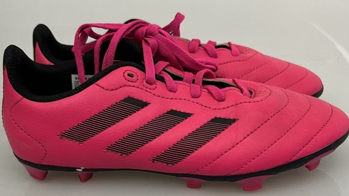 Adidas Niñas Jóvenes Botines de Fútbol Niños Talla 4.5 Rosa Caliente Zapatos Atléticos  - Imagen 4 de 5