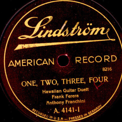 FERERA & FRANCHINI (Hawaiian Guitar Duett) One, Two,Three  Schellackplatte S8149