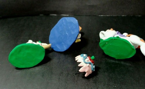 1998 Clay Dough Bunny Figuren 3er Set Duck Fun Whimsical Cottontale Collection - Bild 10 von 19