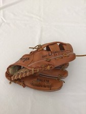 Rawlings Kids 9" Baseball Glove RBG170 Worn on Left Hand brown color kids