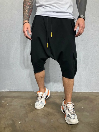 Low Crotch Drawstring Baggy Sweatpants 