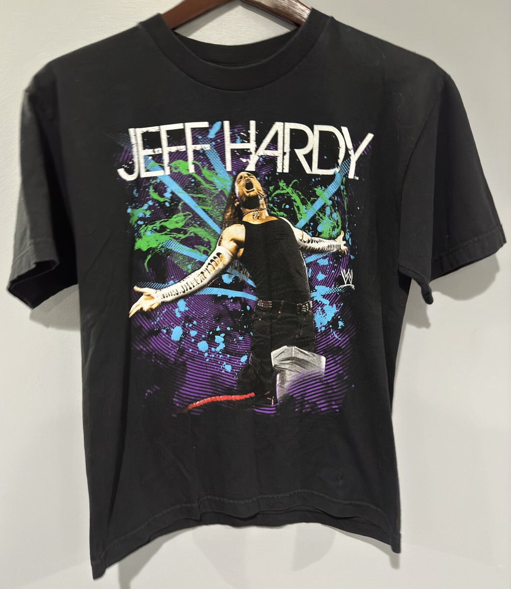 Vintage Y2K Hardy Boyz Jeff Hardy WWE T Shirt Double Sided Small