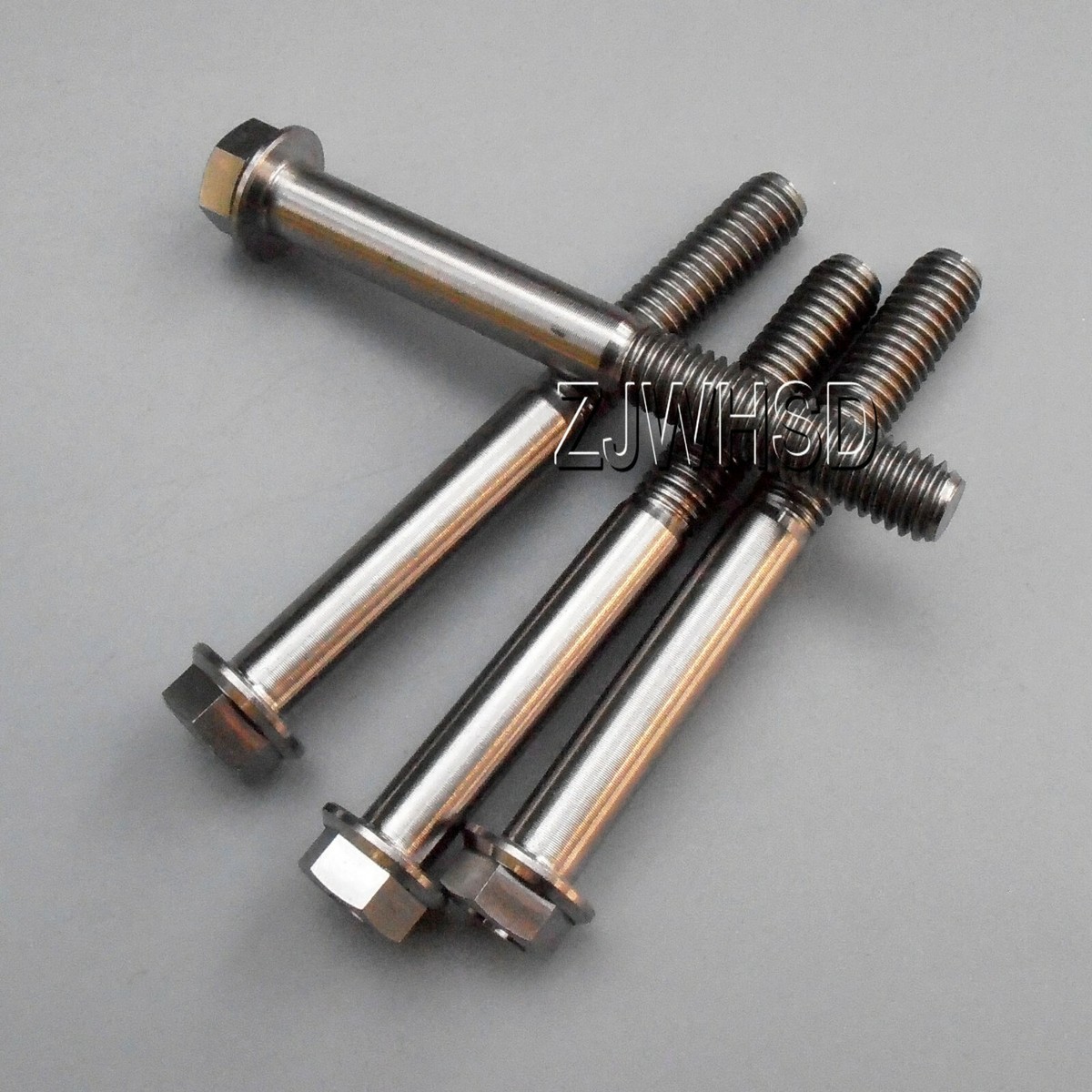 4-Piece M6 X 15mm Titanium Hex Flange Bolts - Aerospace Grade, Lightweight & Strong