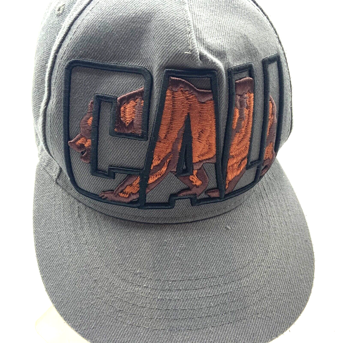L.O.G.A Cali bear graphic baseball cap pink gray snapback flat bill NEW size OSF California Bear Cap California Flag Hat Calibear Hat CA Hat  main image 2