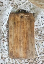 Antico Tagliere Legno Massello Prezzemolo Erbe Aromatiche Manico Ferro 