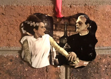 Monster The Bride Of Frankenstein Aluminum Halloween Christmas Ornament