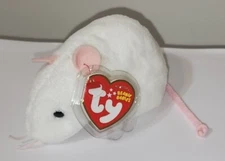 Ty Beanie Baby - TINY the White Mouse (4.5 Inch) MWMTs Plush Stuffed Animal Toy