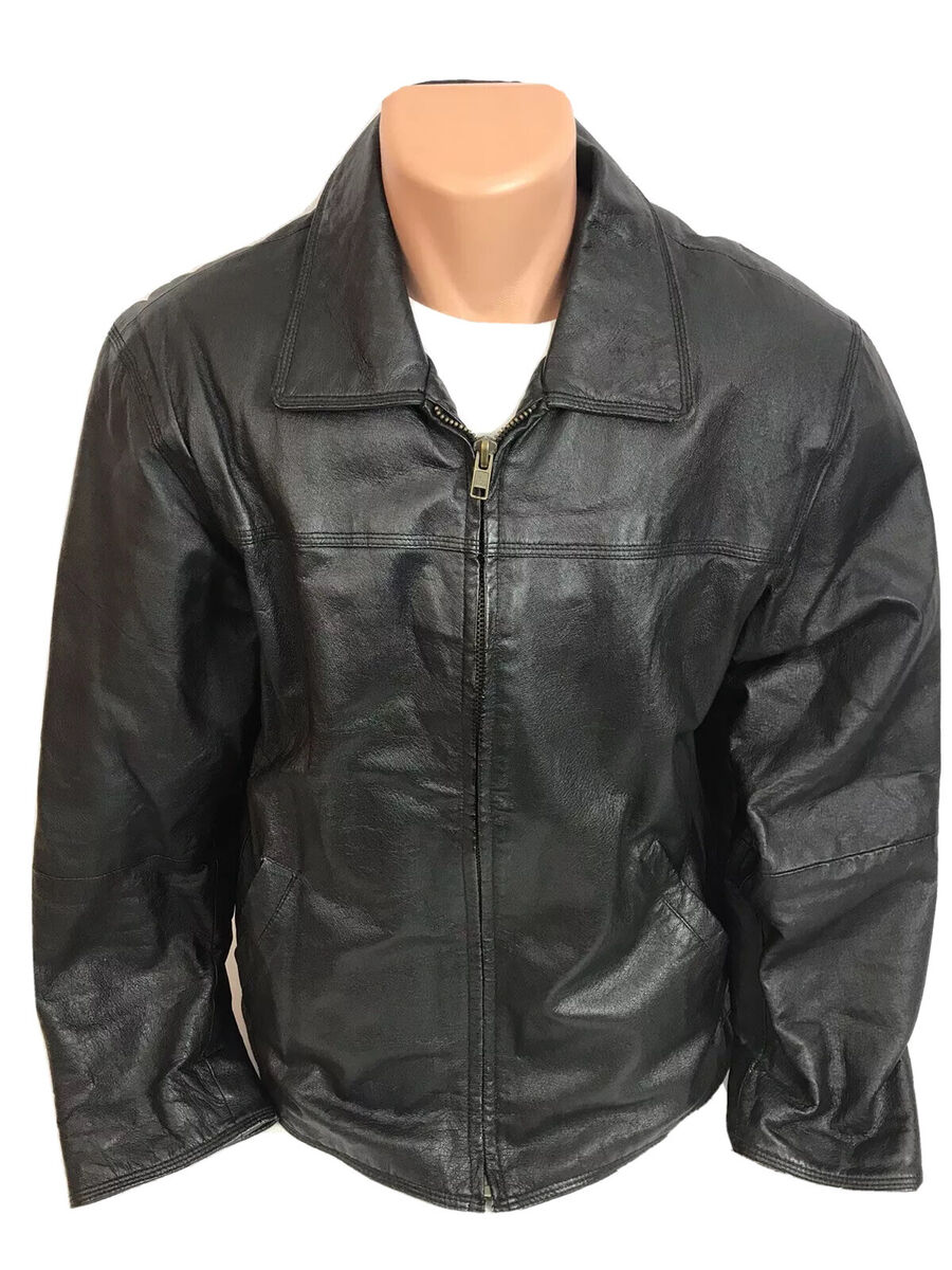 Vintage 90s Mens Black Leather Zip Up Jacket Coat Sz Small Regular Fluid Brand | eBay Vintage 90s Mens Black Leather Zip Up Jacket Coat Sz Small Regular Fluid Brand | eBay