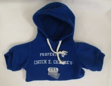 Property Of Chuck E Cheese's Blue Fleece Hoodie for 14-16" Teddy Bear