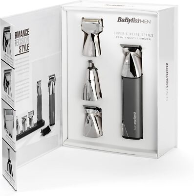 BaByliss Super-X Metal 15-in-1 Trimmer   Kabelloses Grooming-Kit für Herren