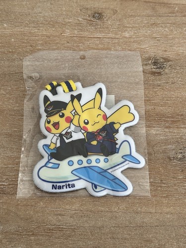Pokémon Narita Airport Japan Pilot & Flight Attendant Pikachu Luggage Tag